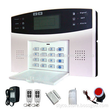 GSM alarm system support 7 wired zones & 99 wireless zones sensor, 2 way intercoms function